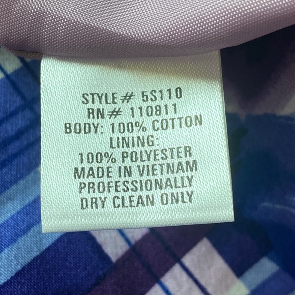 Yoana Baraschi Anthropologie Floral Plaid Pencil Skirt Sz 8 Colorful Fully Lined - Picture 5 of 5